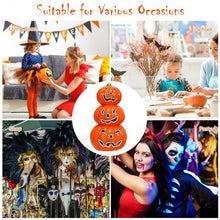 Load image into Gallery viewer, 3-Tier Color-Changing Lighted Ceramic Pumpkin Lantern