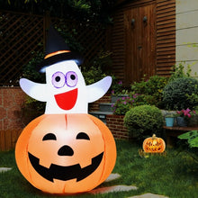 Load image into Gallery viewer, 5 Ft Halloween Blow-up Inflatable Ghost with LED Bulb