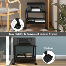 Load image into Gallery viewer, 2-Tier Rolling Under-Desk with Storage Shelf