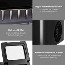 Load image into Gallery viewer, Ice Maker Machine with Scoop & Basket Black