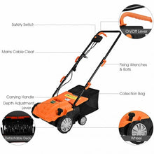 Load image into Gallery viewer, 12Amp Corded Scarifier 13” Electric Lawn Dethatcher -Orange