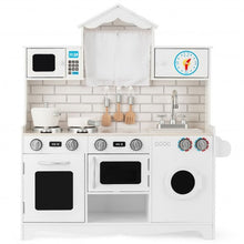 Load image into Gallery viewer, Wooden Kids Kitchen with Washing Machine