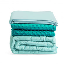 Load image into Gallery viewer, 3 Piece 7lbs Heavy Weighted Blanket-Green