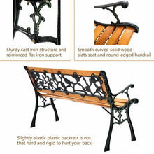 Load image into Gallery viewer, GOPLUS 49 1/2" Patio Park Garden Porch Chair Bench