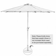 Load image into Gallery viewer, 10 ft Patio Solar Umbrella with Crank and LED Lights-Orange