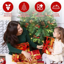 Load image into Gallery viewer, 7 ft Pre-lit Artificial Hinged Christmas Tree with LED Lights-7'