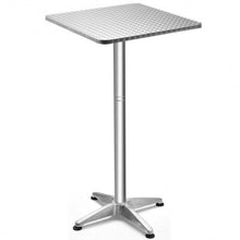 Load image into Gallery viewer, Folding 23.5" Aluminium Square Bar Table Indoor Outdoor Bistro