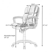 Load image into Gallery viewer, Dark Brown Ergonomic Mid-Back Office Chair