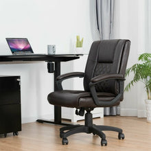 Load image into Gallery viewer, Ergonomic PU Leather Mid-Back Computer Office Chair