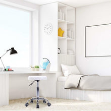 Load image into Gallery viewer, Adjustable Hydraulic Salon Rolling Swivel Stool-White