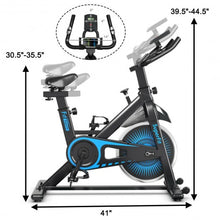 Load image into Gallery viewer, Indoor Silent Belt Drive Adjustable Resistance Cycling Stationary Bike-Blue
