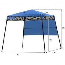 Load image into Gallery viewer, 7 x 7 FT Sland Adjustable Portable Canopy Tent w/ Backpack-Blue