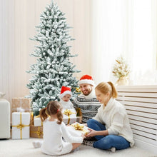 Load image into Gallery viewer, 7Ft Snow Flocked Slim Artificial Christmas Fir Tree