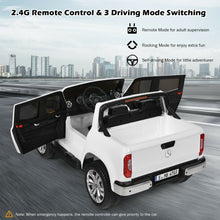 Load image into Gallery viewer, 12V 2-Seater Kids Ride On Car Licensed Mercedes Benz X Class RC with Trunk-White