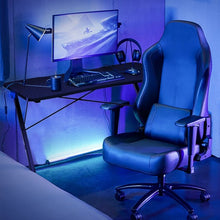 Load image into Gallery viewer, Z Shape Gaming Desk w/ LED Lights