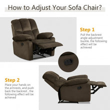Load image into Gallery viewer, Recliner Chair Single Sofa Lounger Home Theater Seating with Footrest-Brown