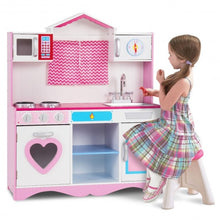 Load image into Gallery viewer, Wood Kitchen Toy Kids Cooking Pretend Play Set