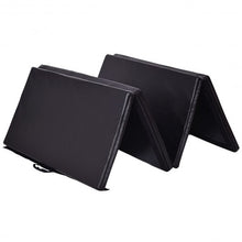 Load image into Gallery viewer, 4'x8'x2" Folding Panel Gym Fitness Gymnastics Mat-Black