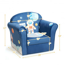 Load image into Gallery viewer, Kids Astronaut Armrest Upholstered Couch