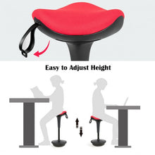 Load image into Gallery viewer, Adjustable Swivel Sitting Balance Wobble Stool Standing Desk Chair-Red