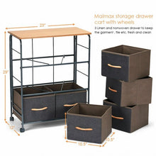 Load image into Gallery viewer, 6-Drawer Fabric Display Dresser Storage Cabinet with Wheels
