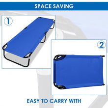 Load image into Gallery viewer, Outdoor Portable Blue Folding Camping Bed