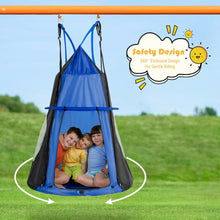 Load image into Gallery viewer, Kids Hanging Chair Swing Tent Set-Blue