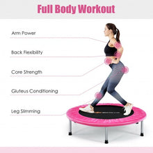 Load image into Gallery viewer, 38" Mini Folding Trampoline Portable Leisure Fitness Backboard-Pink