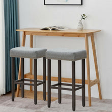 Load image into Gallery viewer, Set of 2 Nailhead Saddle Bar Stools 29" Height