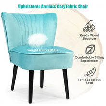 Load image into Gallery viewer, Set of 2 Armless Upholstered Leisure Accent Chair-Turquoise
