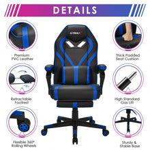 Load image into Gallery viewer, Computer Massage Gaming Recliner Chair with Footrest-Blue