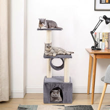 Load image into Gallery viewer, 37" Cat Tree Condo Scratch Post Kitten Pet House-Gray