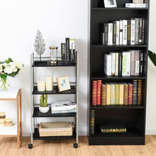 Load image into Gallery viewer, 4 Tiers Rolling Cart Storage Display Rack