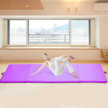 Load image into Gallery viewer, 4' x 10' x 2" Thick Folding Panel Aerobics Exercise Gymnastics Mat-Purple