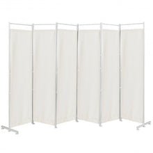 Load image into Gallery viewer, 6-Panel Room Divider Folding Privacy Screen -White