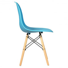 Load image into Gallery viewer, Set of 2 Mid Century Modern Dining Chairs with Wooden Legs-Blue