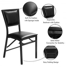 Load image into Gallery viewer, Set of 2 Metal Folding Chair Dining Chairs