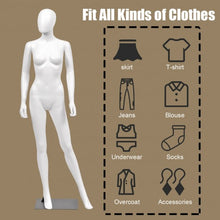Load image into Gallery viewer, 5.8 FT Female Mannequin Egghead Manikin with Metal Stand