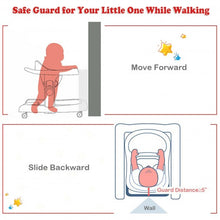 Load image into Gallery viewer, 2-in-1 Foldable Baby Walker with Adjustable Heights-Red