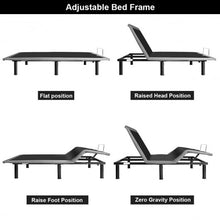 Load image into Gallery viewer, Queen Size Steel Frame Remote Adjustable Bed Base