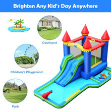Load image into Gallery viewer, Inflatable Bounce House Castle Water Slide with Climbing Wall