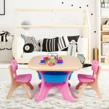 Load image into Gallery viewer, In/Outdoor 3-Piece Plastic Children Play Table & Chair Set
