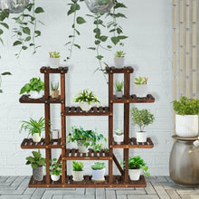 Load image into Gallery viewer, 6 Tier Wood Plant Stand Flower Shelf Rack Holder