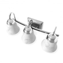 Load image into Gallery viewer, 3-Light LED Bath Vanity Light with Alabaster Glass Dimmable