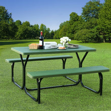 Load image into Gallery viewer, Picnic Table Bench Set for Outdoor Camping -Green