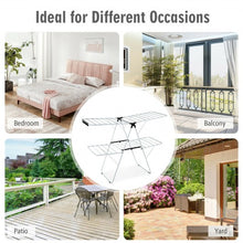 Load image into Gallery viewer, 2-Level Foldable Clothes Drying with Height-Adjustable Gullwing