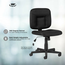 Load image into Gallery viewer, Low-Back Office Chair with Adjustable Height & Lumbar Support