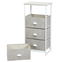 Load image into Gallery viewer, Chest Storage Tower Side Table Display Storage with 4 Drawers-Gray