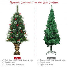 Load image into Gallery viewer, 4 ft Snowy Christmas Entrance Tree