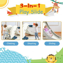 Load image into Gallery viewer, 3 in 1 Folding Kids Climber Slide Play Set with Basketball Hoop for Indoor